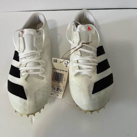 Size 7.5- White adidas Adizero Prime Sprint Track Spikes Tokyo 2021 Q46389